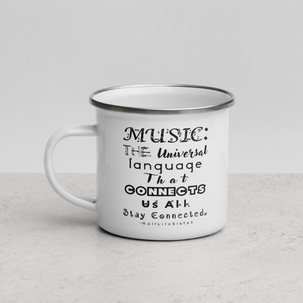 Universal Language - Enamel Mug - Blk
