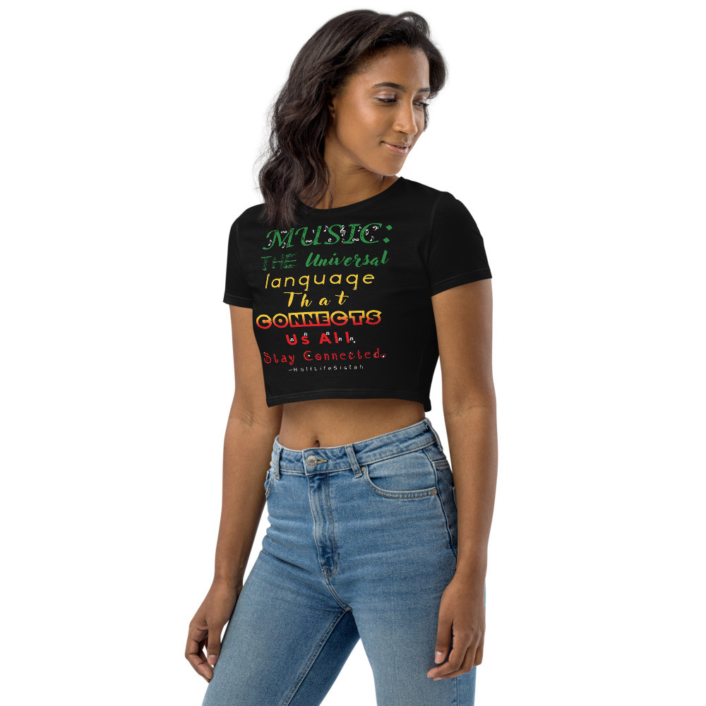 Universal Language - Organic Crop Top - Safari