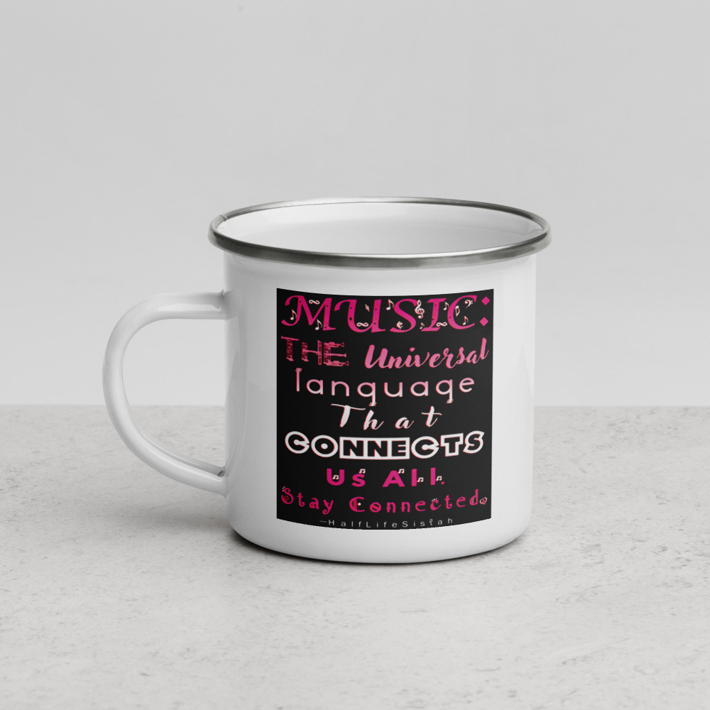 Universal Language - Enamel Mug - HotPink