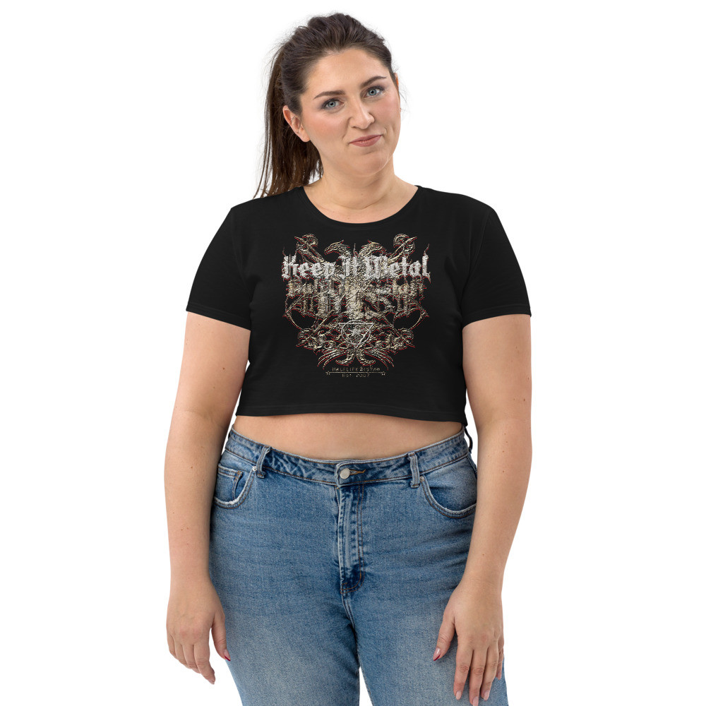 ''Keep It Metal'' [Gryphon] V2 - Organic Crop Top - Stoned