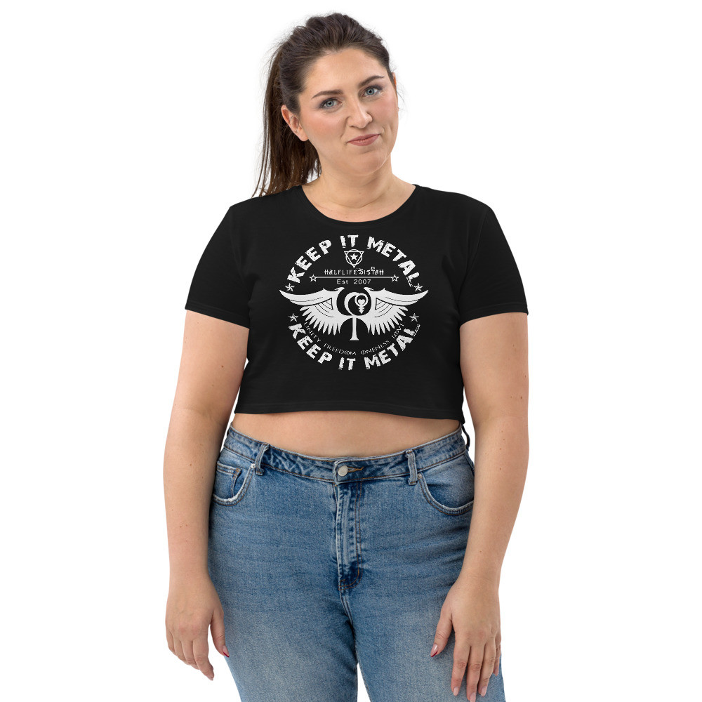 ''Keep It Metal'' HLS Unity Wings Souljah Badge - Organic Crop Top - WT