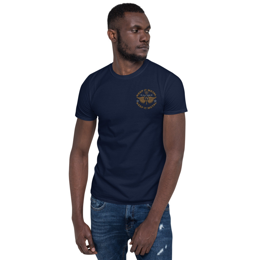 ''Keep It Metal'' HLS Unity Wings Embroidered Souljah Badge - Men's T-Shirt - Gold