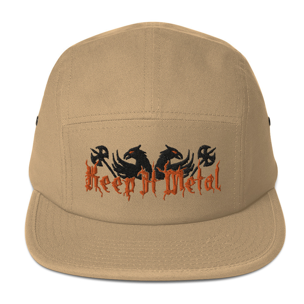 ''Keep It Metal'' Gryphon - Five Panel Embroidered Hat - BlkOrg