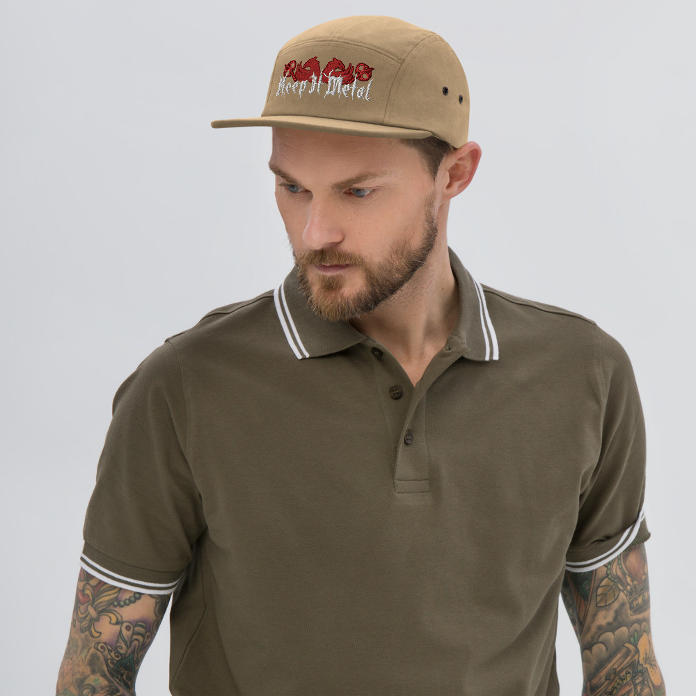 ''Keep It Metal'' Gryphon - Five Panel Embroidered Hat - RedWT