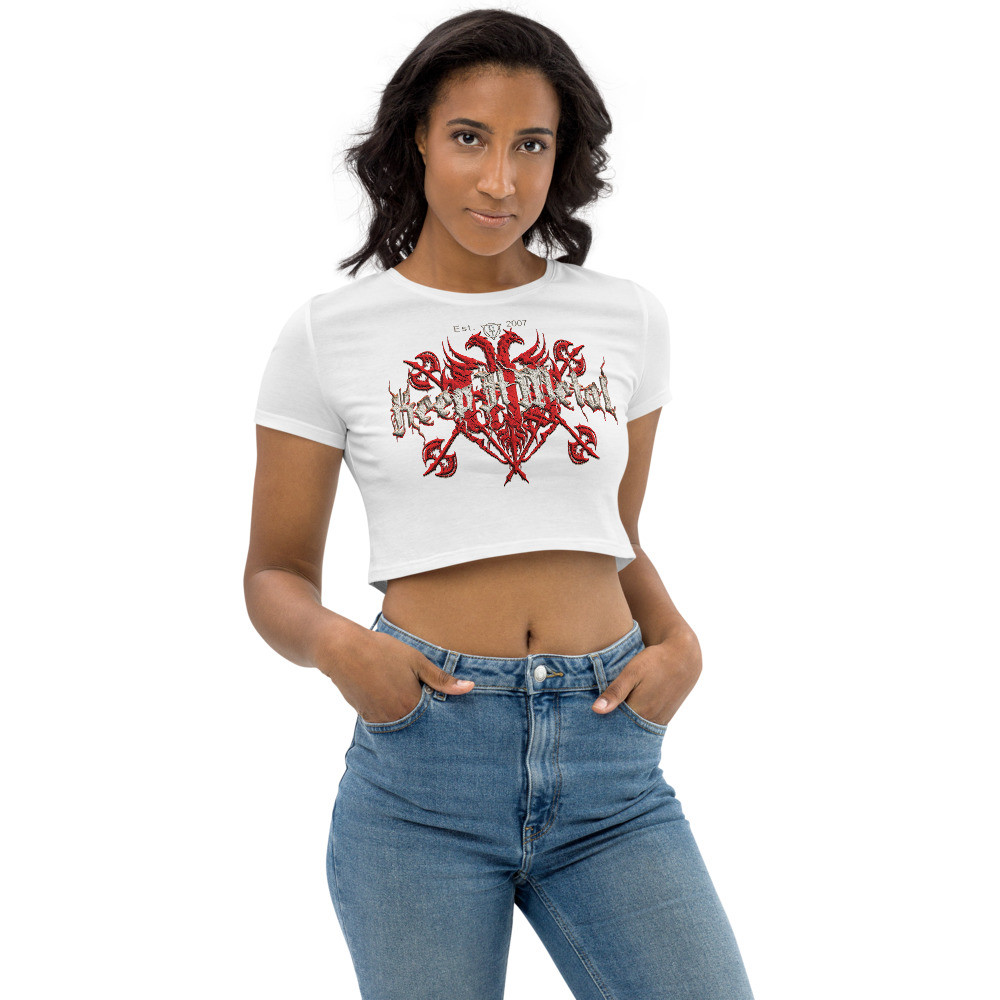 ''Keep It Metal'' [Gryphon] V3 - Organic Crop Top - Blood