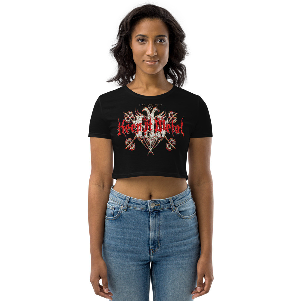 ''Keep It Metal'' [Gryphon] V3 - Organic Crop Top - StonedBlood