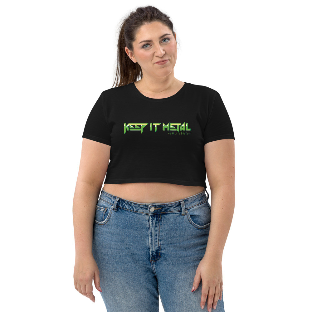 ''Keep It Metal'' SkyRez - Organic Crop Top - Kiwi