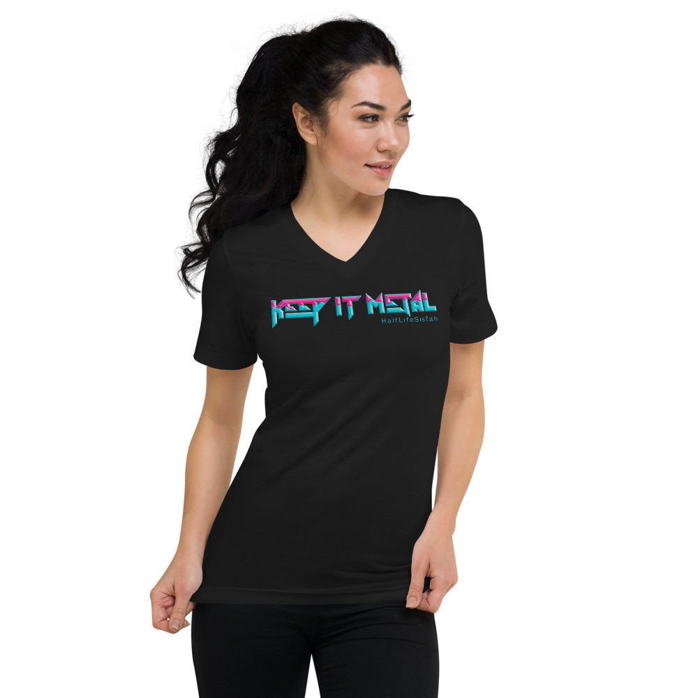 ''Keep It Metal'' SkyRez - Unisex V-Neck T-Shirt - ViceCity