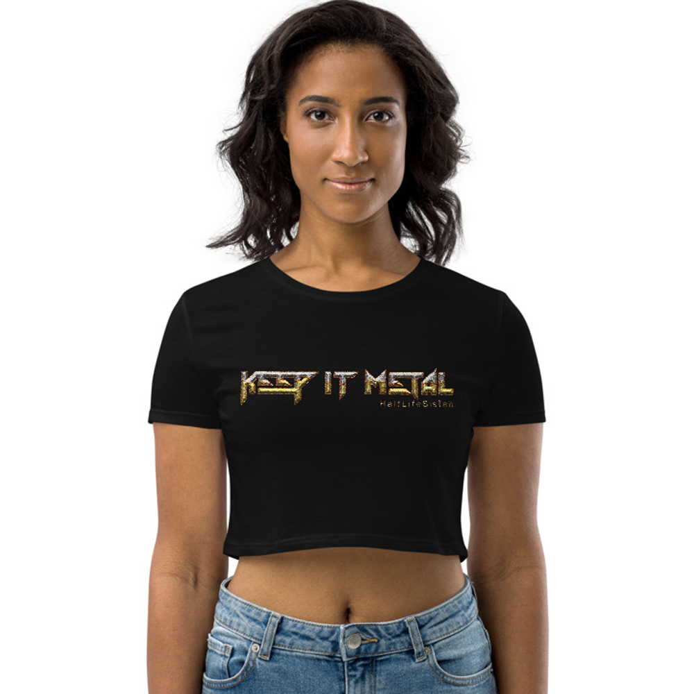 ''Keep It Metal'' SkyRez - Organic Crop Top - Electrum