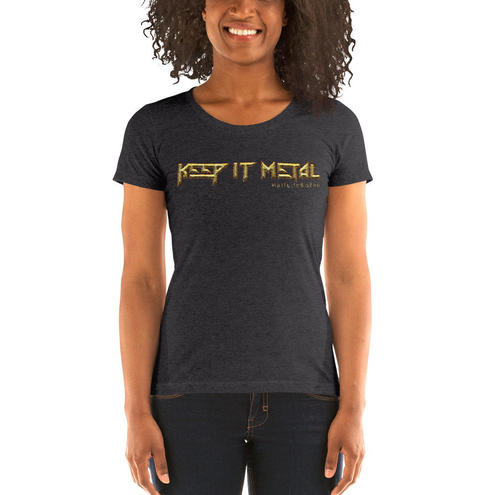 ''Keep It Metal'' SkyRez - Women's Tri-Blend T-Shirt - Gold