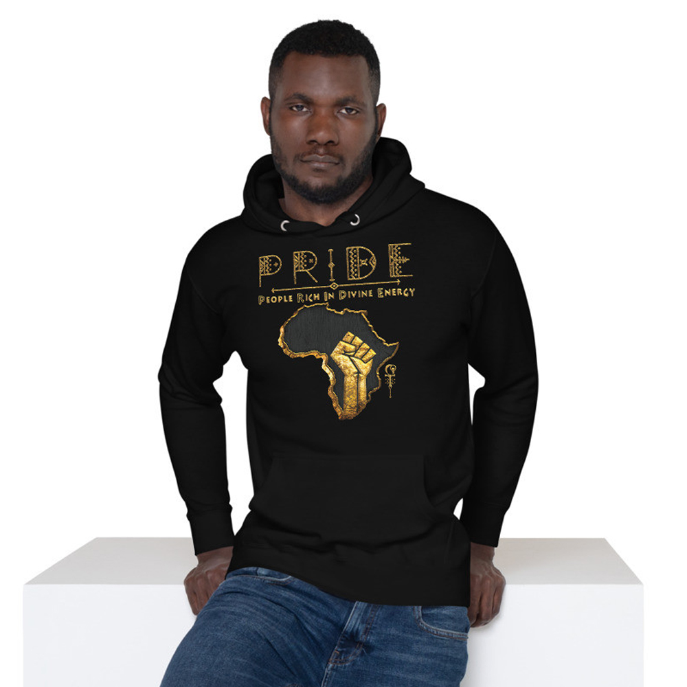 Black Pride - Gold & Wood - Unisex Hoodie - V1