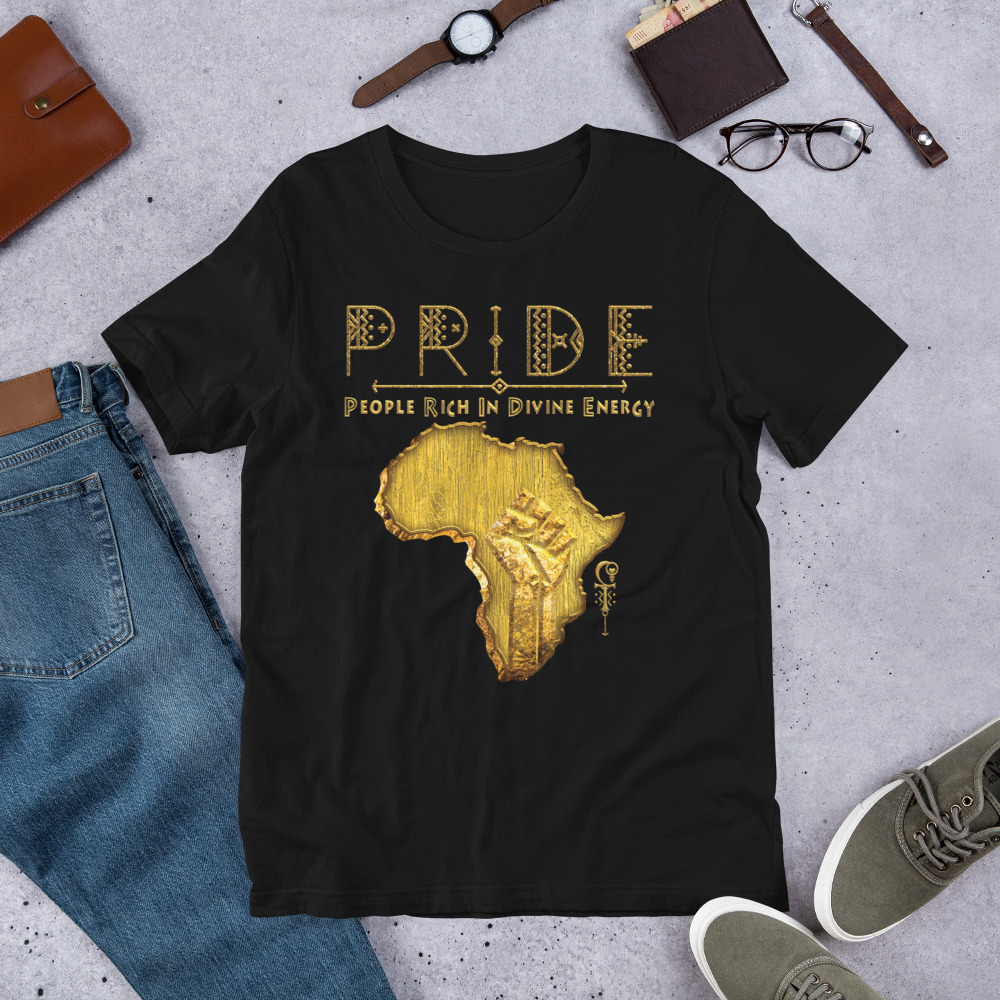 Black Pride - Gold & Wood - Unisex T-Shirt V4
