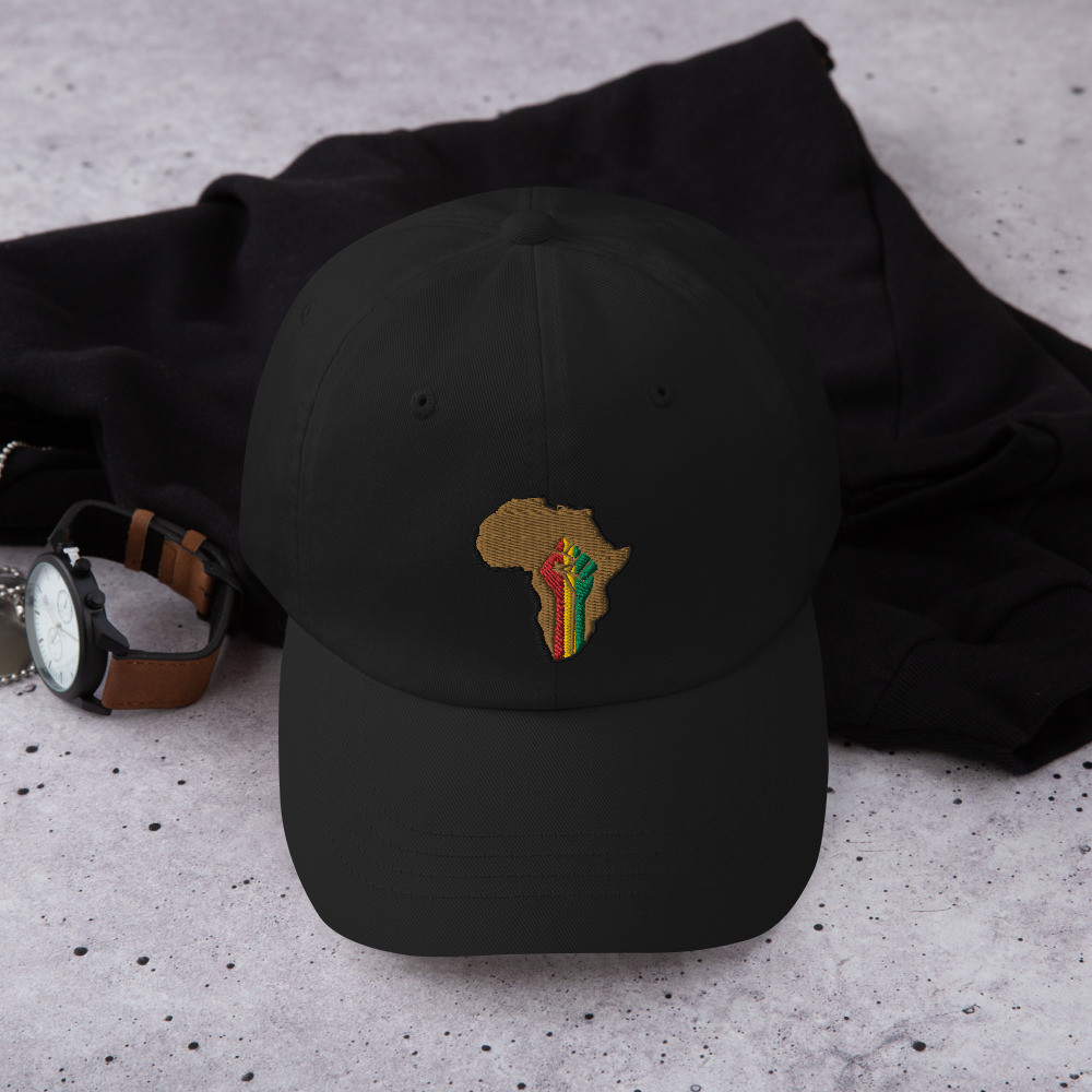 Black Pride - Gold & Wood - Embroidered Hat V3