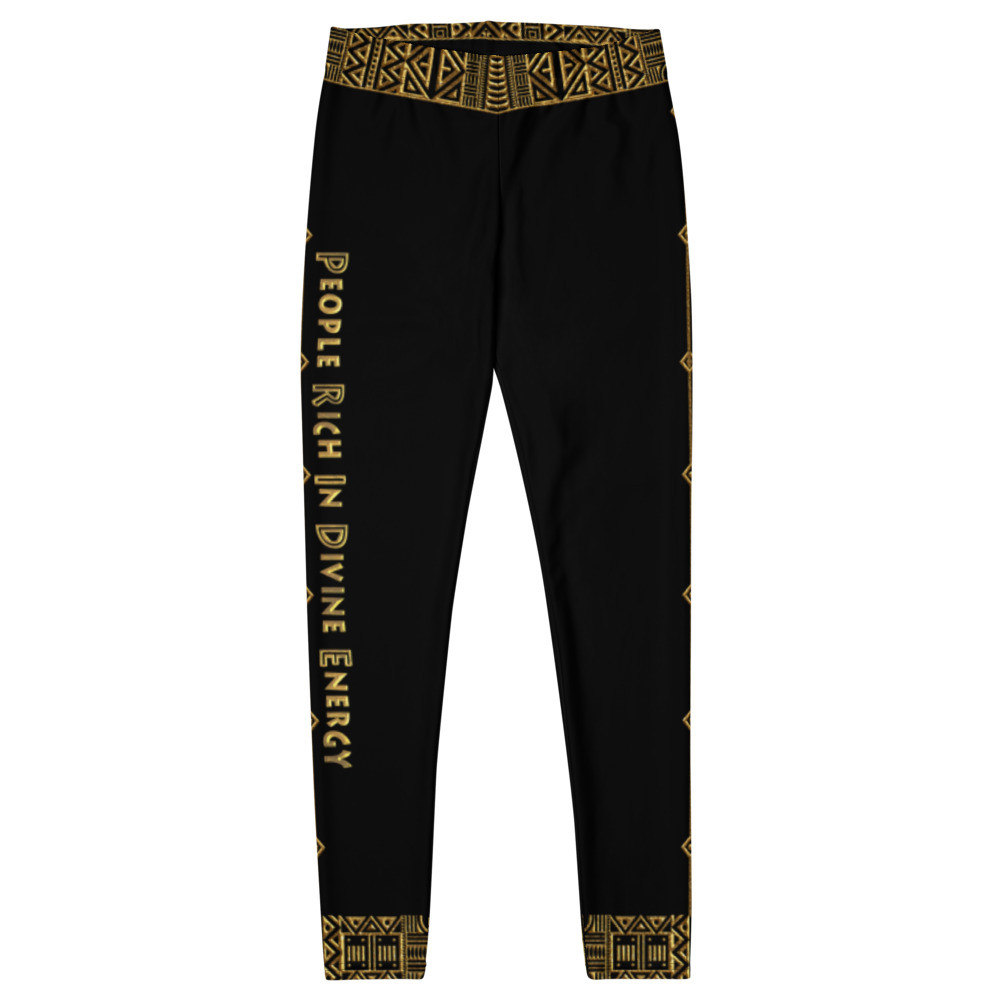 Black Pride - Gold & Wood - Leggings V3