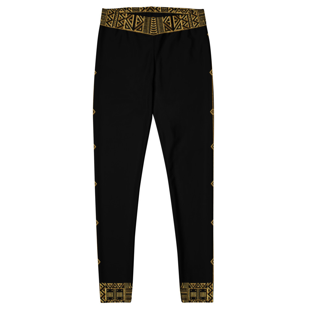 Black Pride - Gold & Wood - Leggings V5