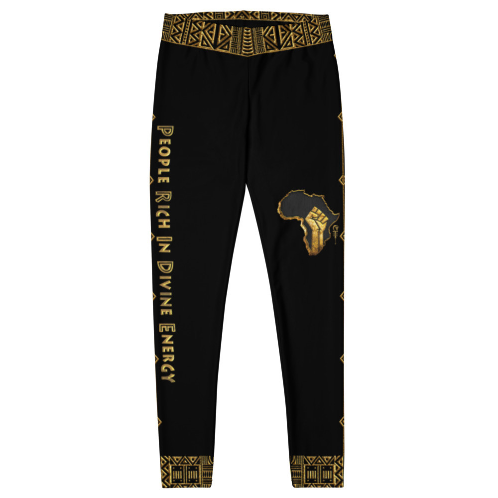 Black Pride - Gold & Wood - Leggings V1