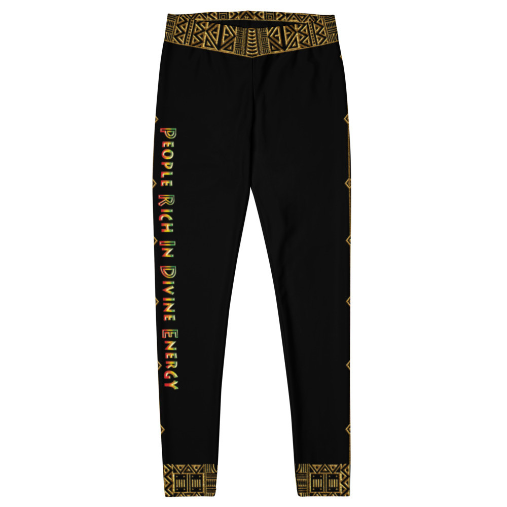Black Pride - Gold & Wood - Leggings V4