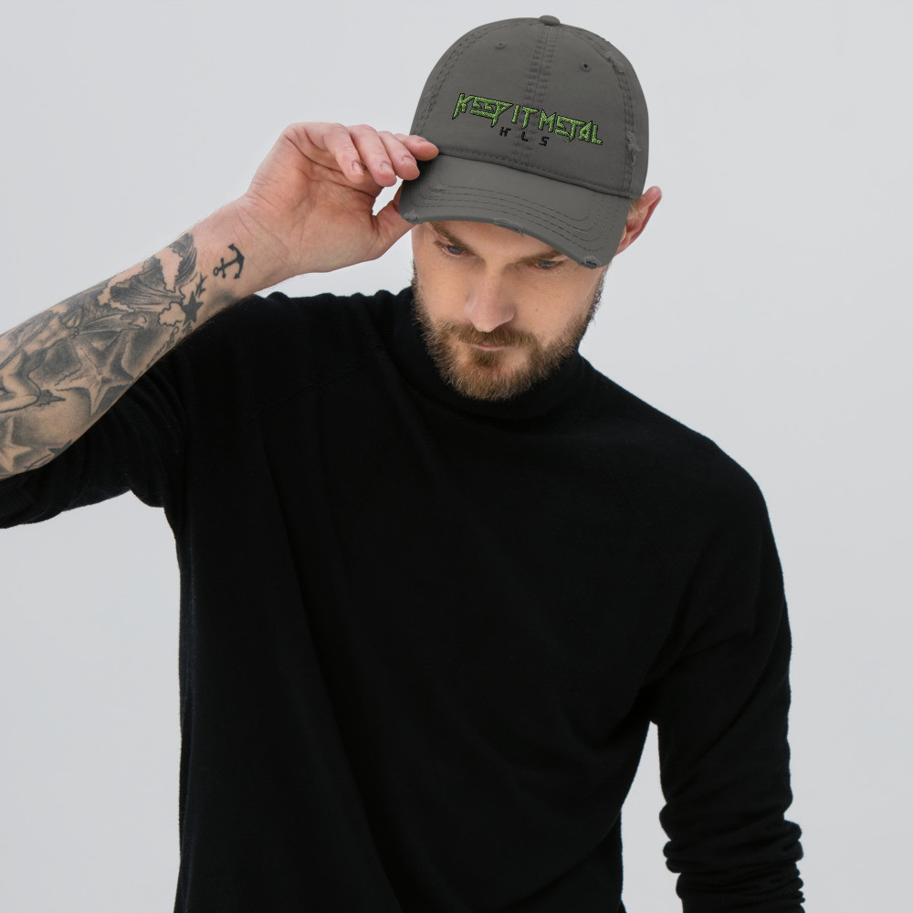 ''Keep It Metal'' SkyRez  - Distressed Dad Hat - KIWI