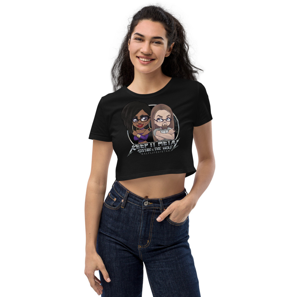 ''Keep It Metal'' Sistah & The Wolf Chibis - Organic Crop Top