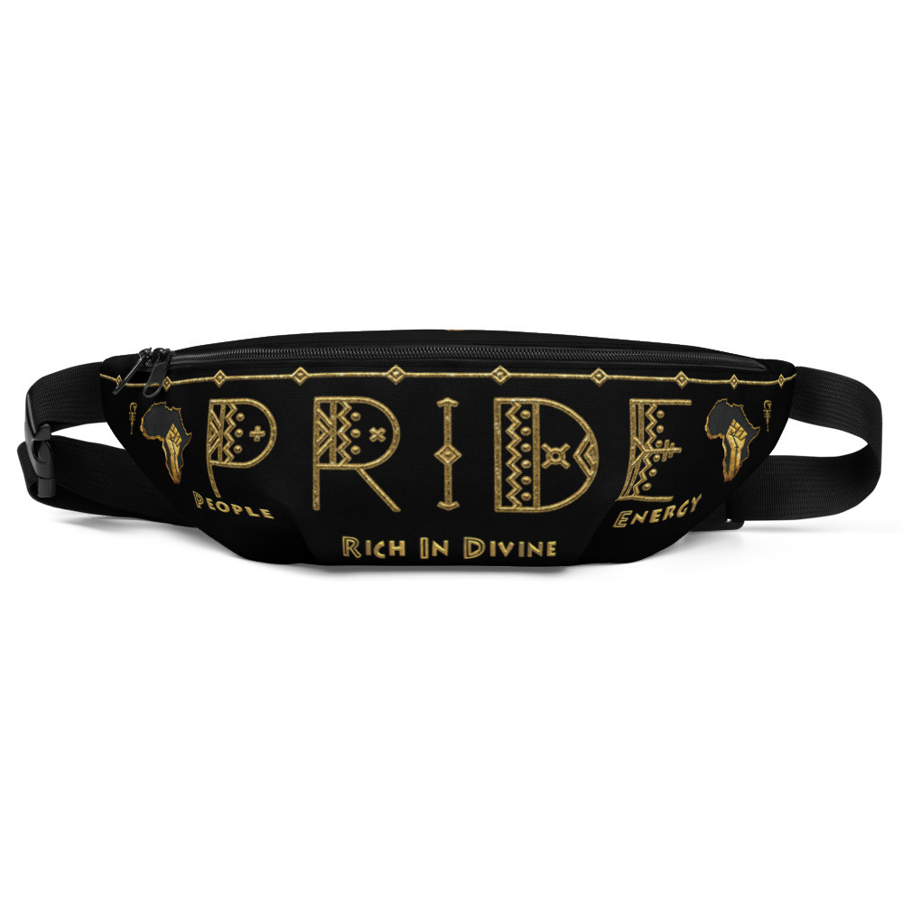 Black Pride - Gold & Wood - Fanny Pack - V1 - BLK
