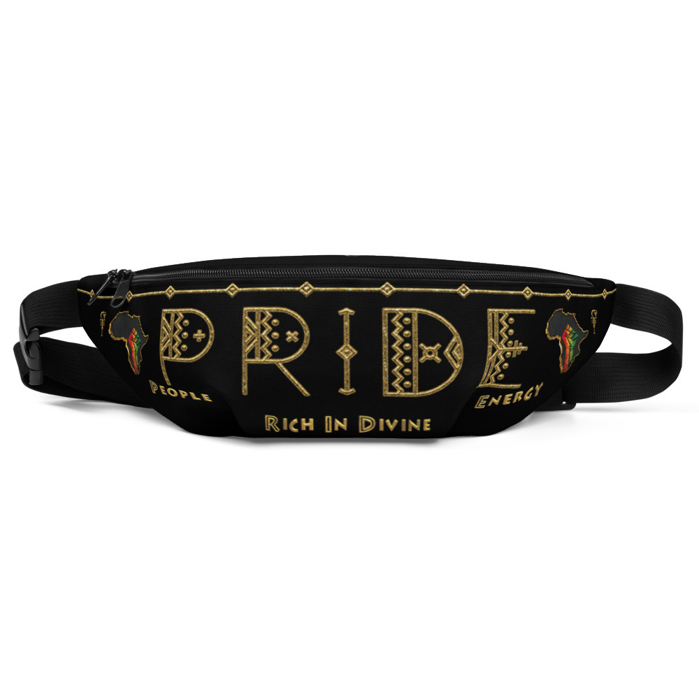 Black Pride - Gold & Wood - Fanny Pack - V2 - Blk