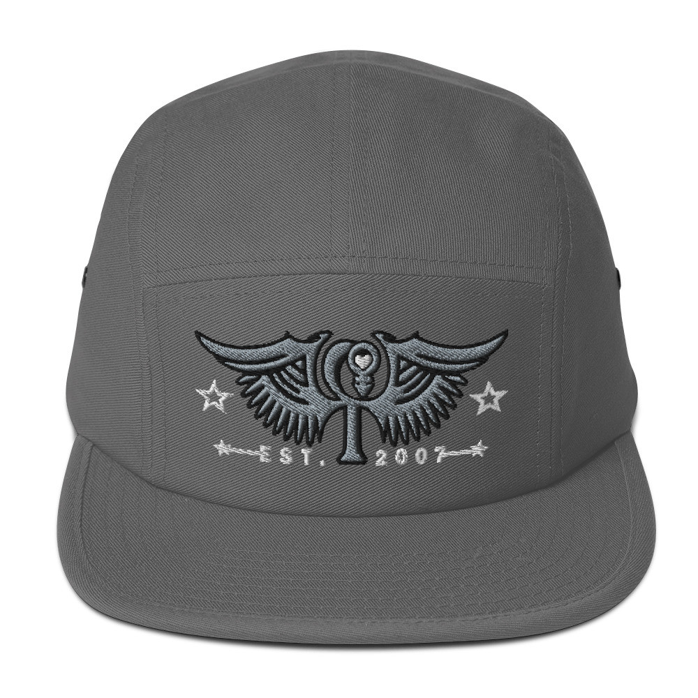 HLS Unity Wings - Five Panel Embroidered Hat - Ash