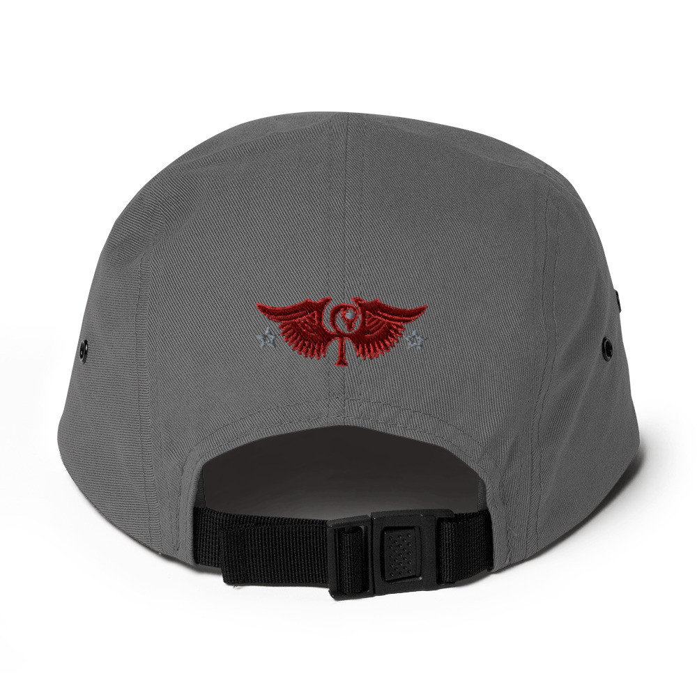 HLS Unity Wings - Five Panel Embroidered Hat - Ruby