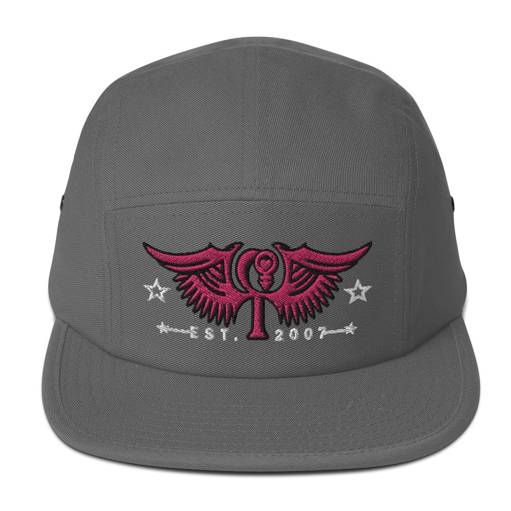 HLS Unity Wings - Five Panel Embroidered Hat - Flamingo