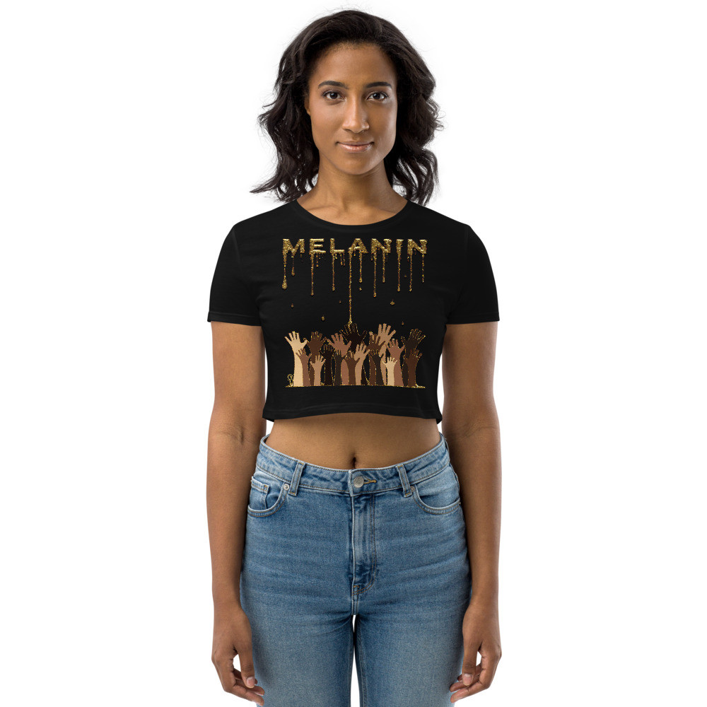 Melanin Drip - Organic Crop Top - Gold