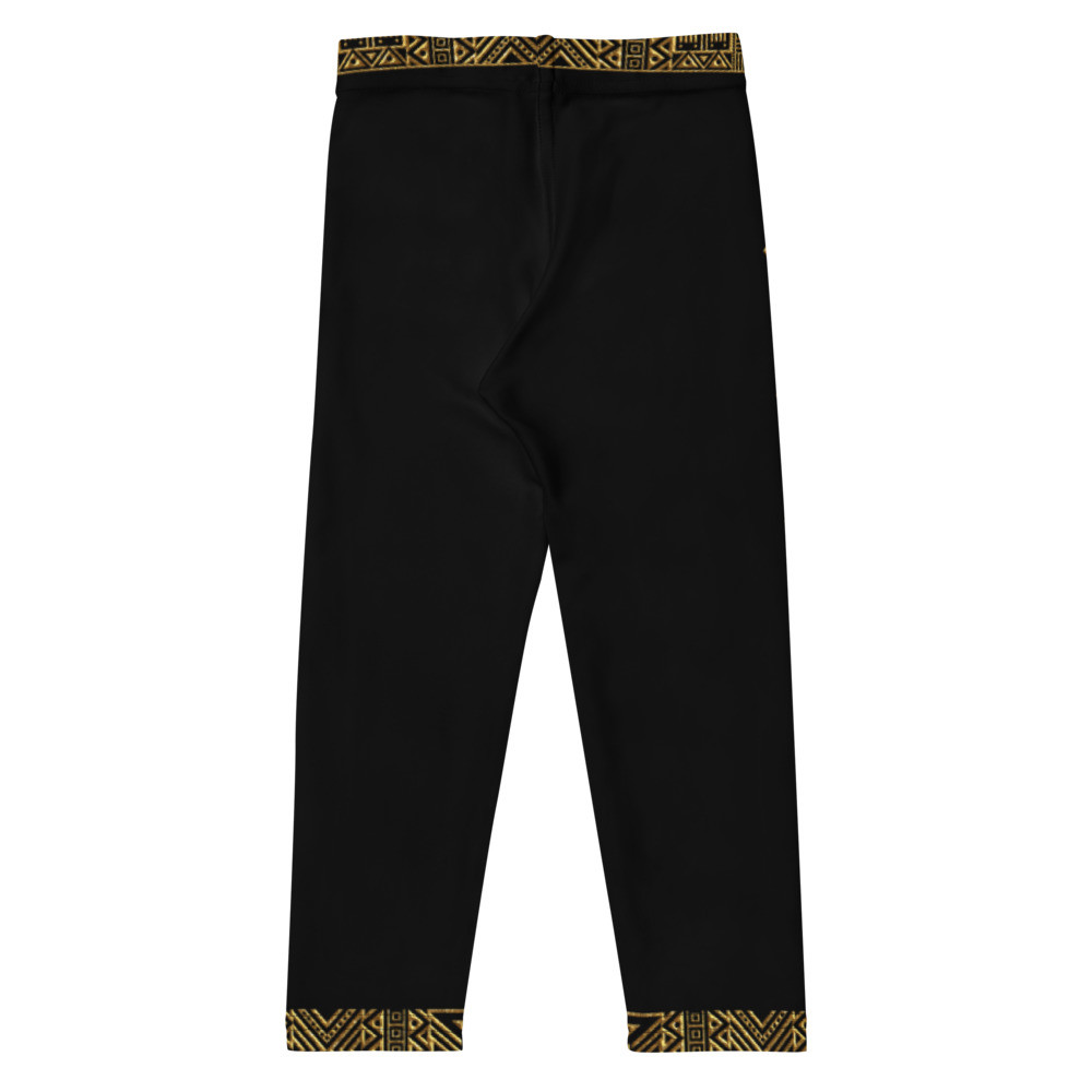 Black Pride - Gold & Wood - Girl's Leggings V1