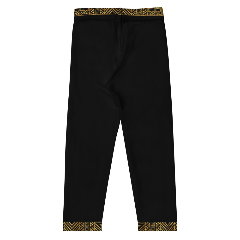 Black Pride - Gold & Wood - Girl's Leggings V3