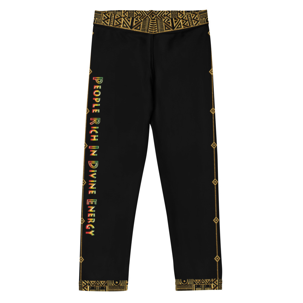 Black Pride - Gold & Wood - Girl's Leggings V4