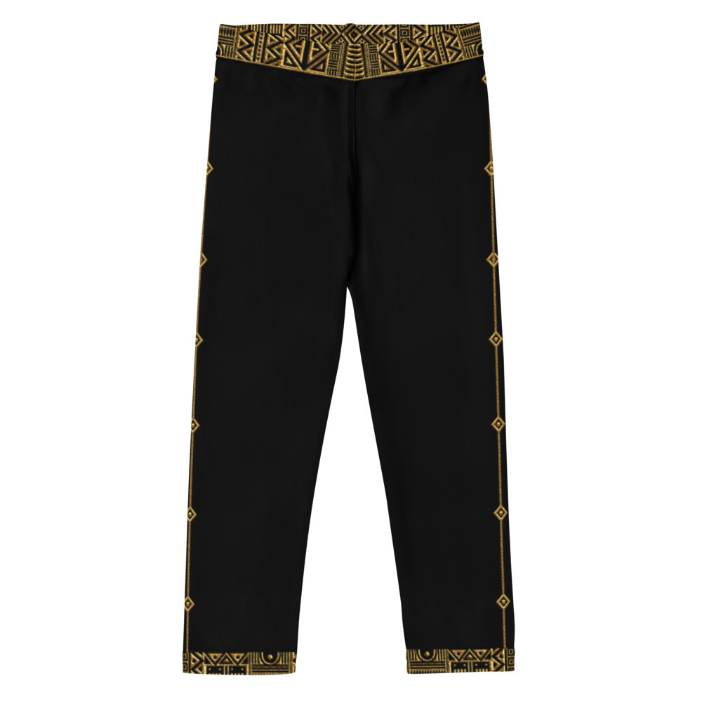 Black Pride - Gold & Wood - Girl's Leggings V5