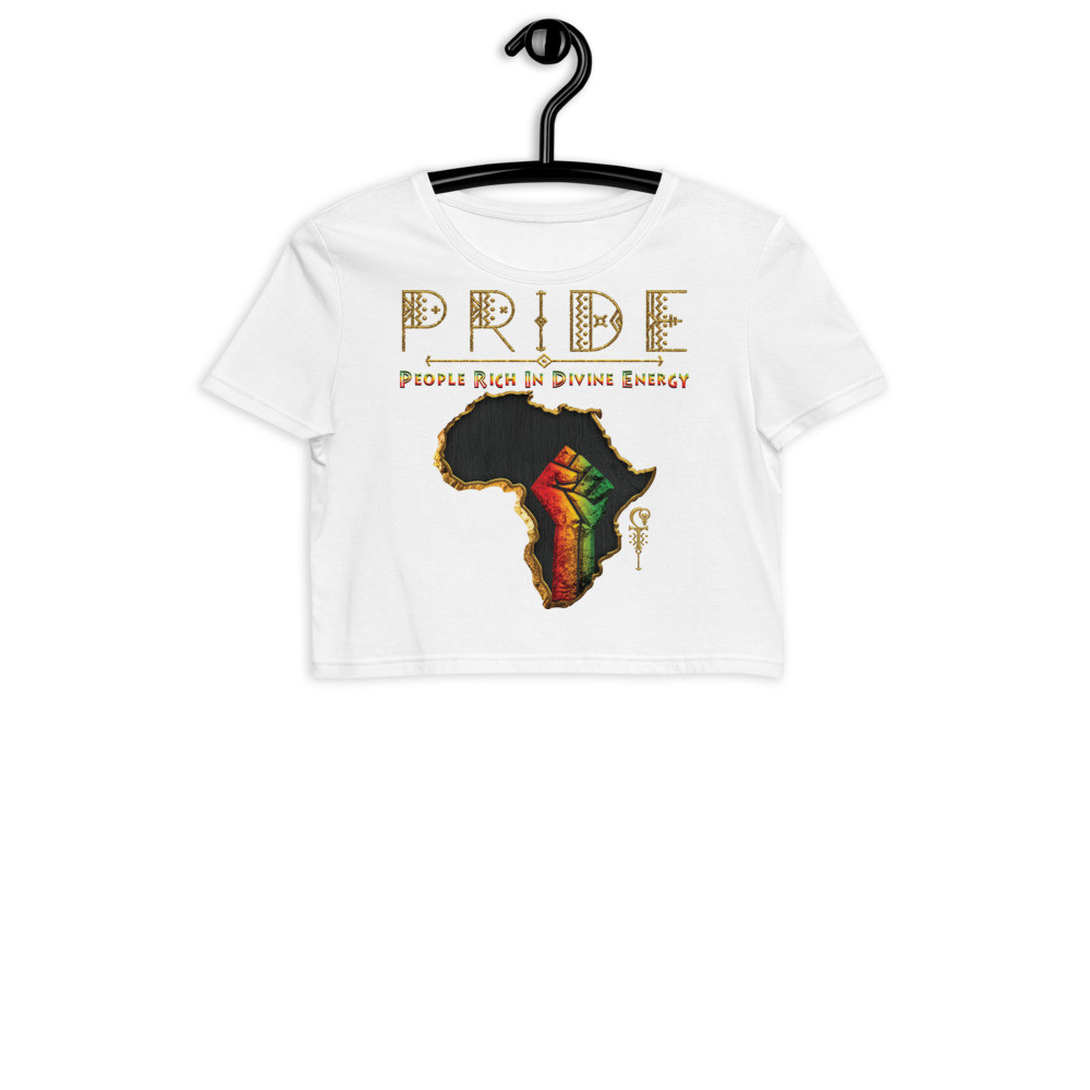 Black Pride - Gold & Wood - Organic Crop Top V2