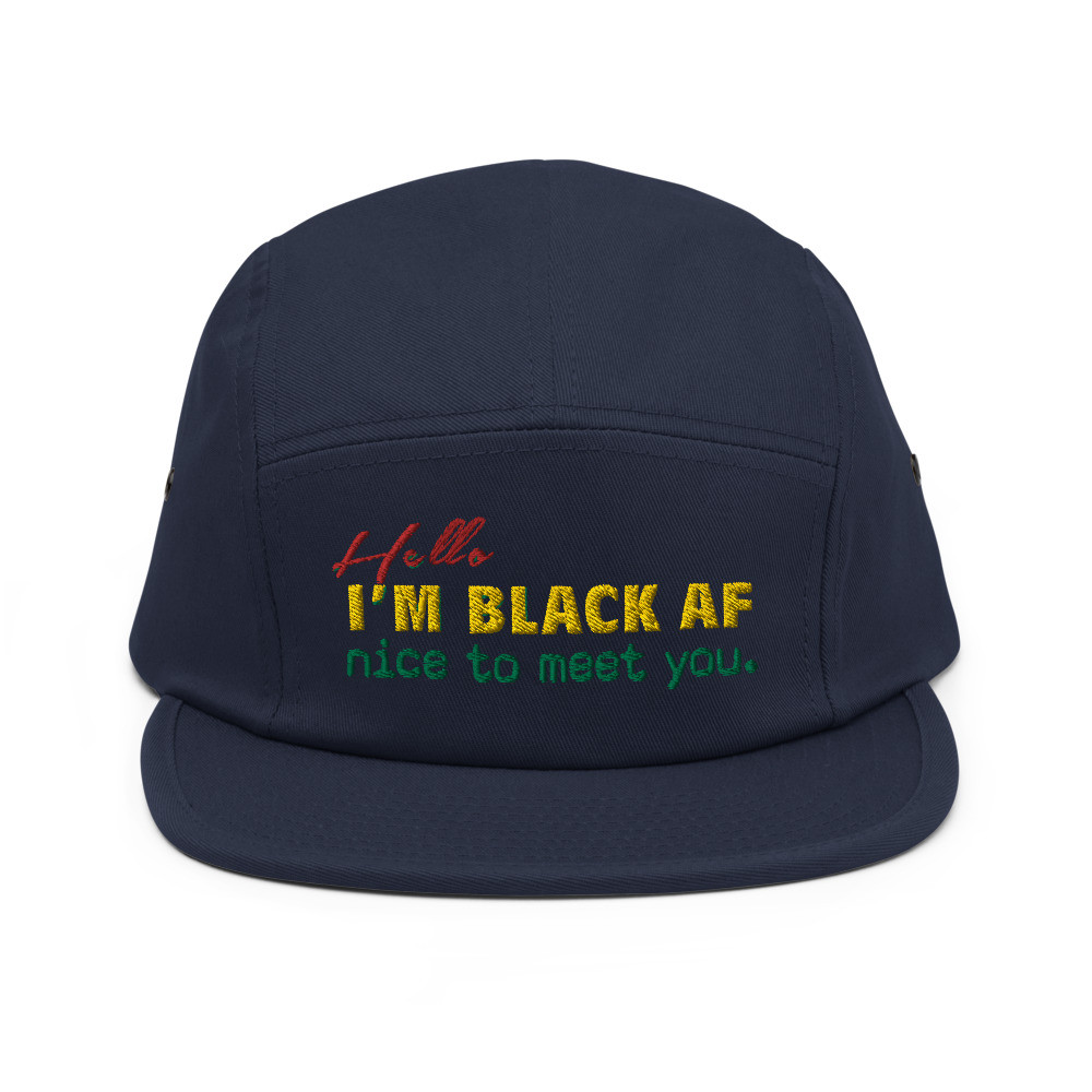Helo, I'm Black AF - Five Panel Cap - Safari