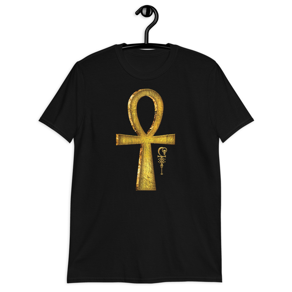 Gold & Wood Ankh - Unisex T-Shirt