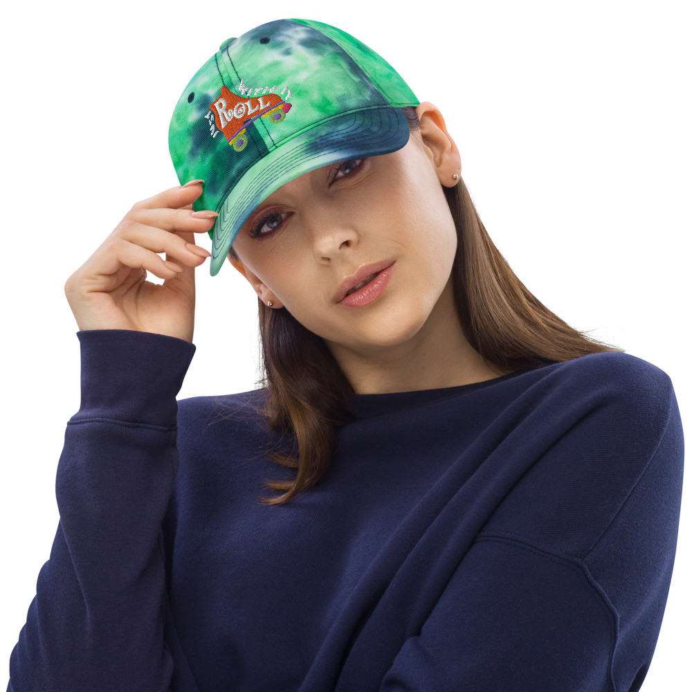 - "Just Roll With It"- Tie Dye Hat - Orange
