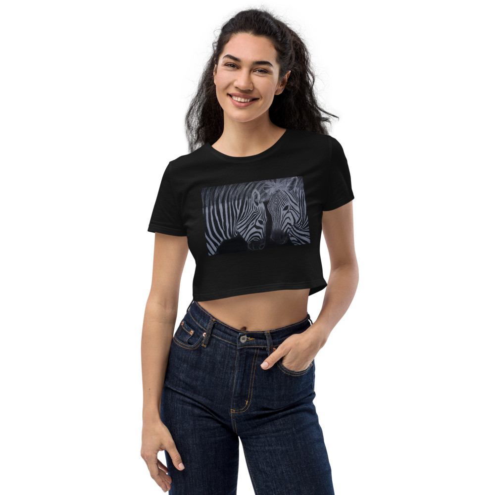 Organic Zebra Love Crop Top