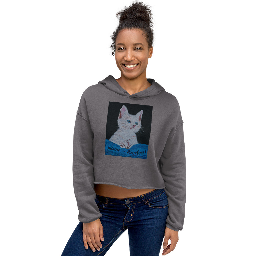 Crop Picture Purrrfect Kitten Hoodie
