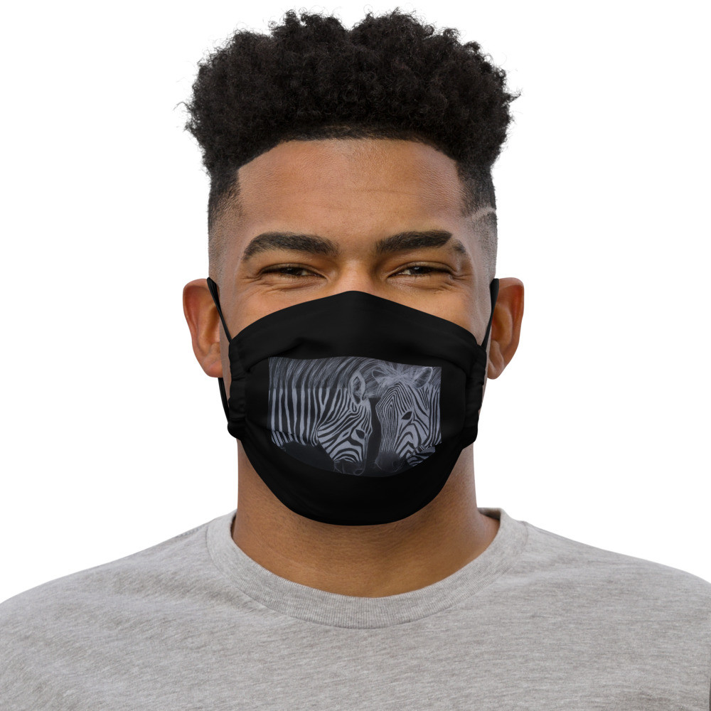 Premium Zebra face mask
