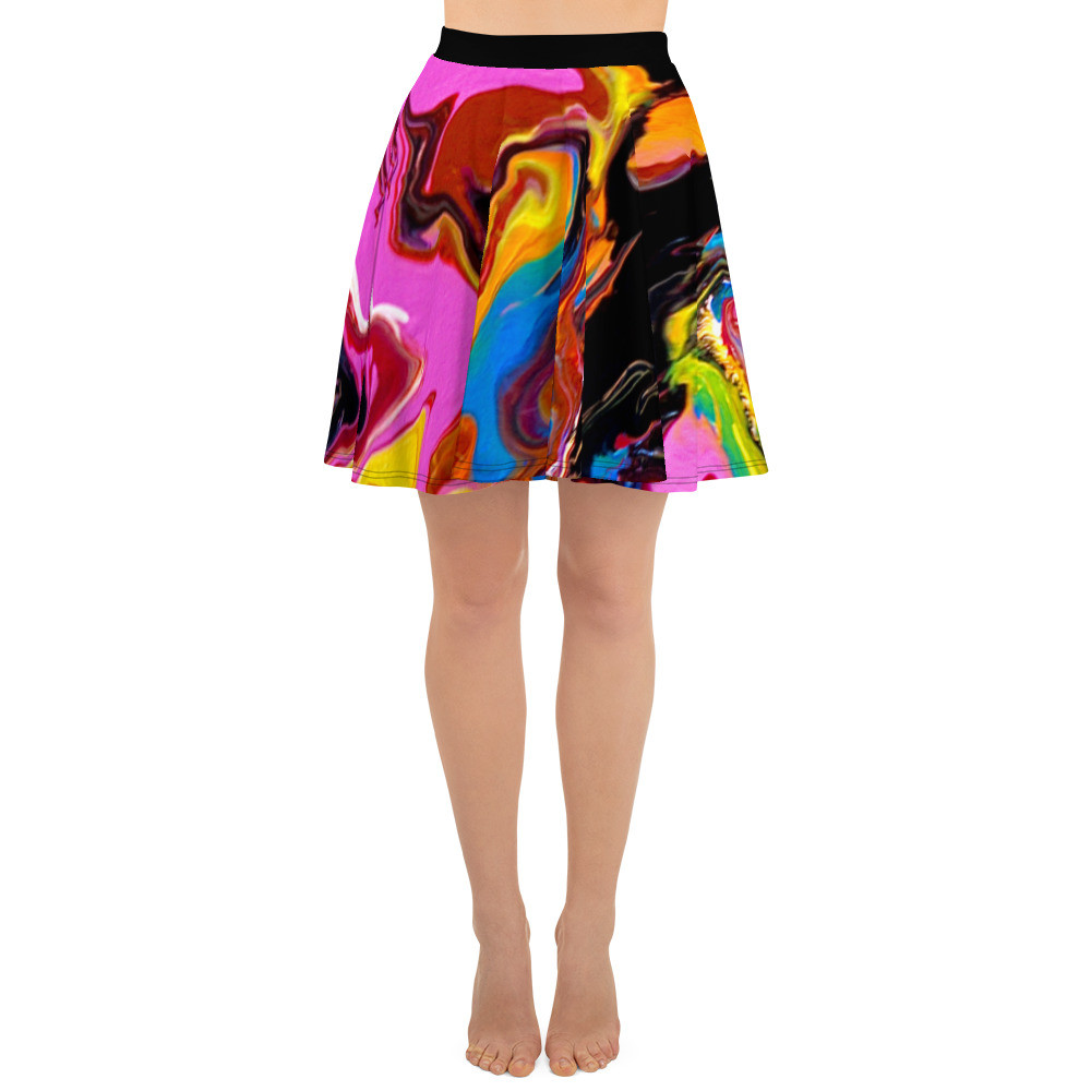 Painted Mod Skater Skirt