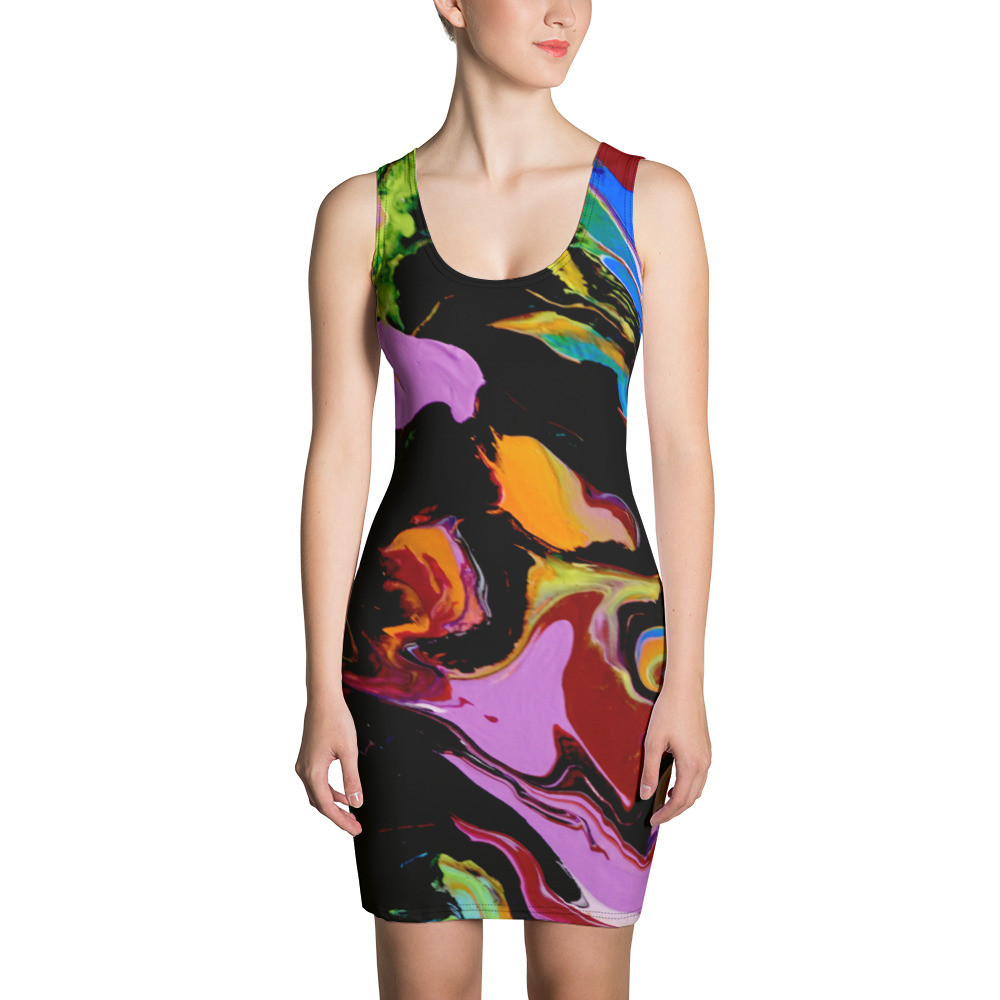 Painted Mod Fitted Dress