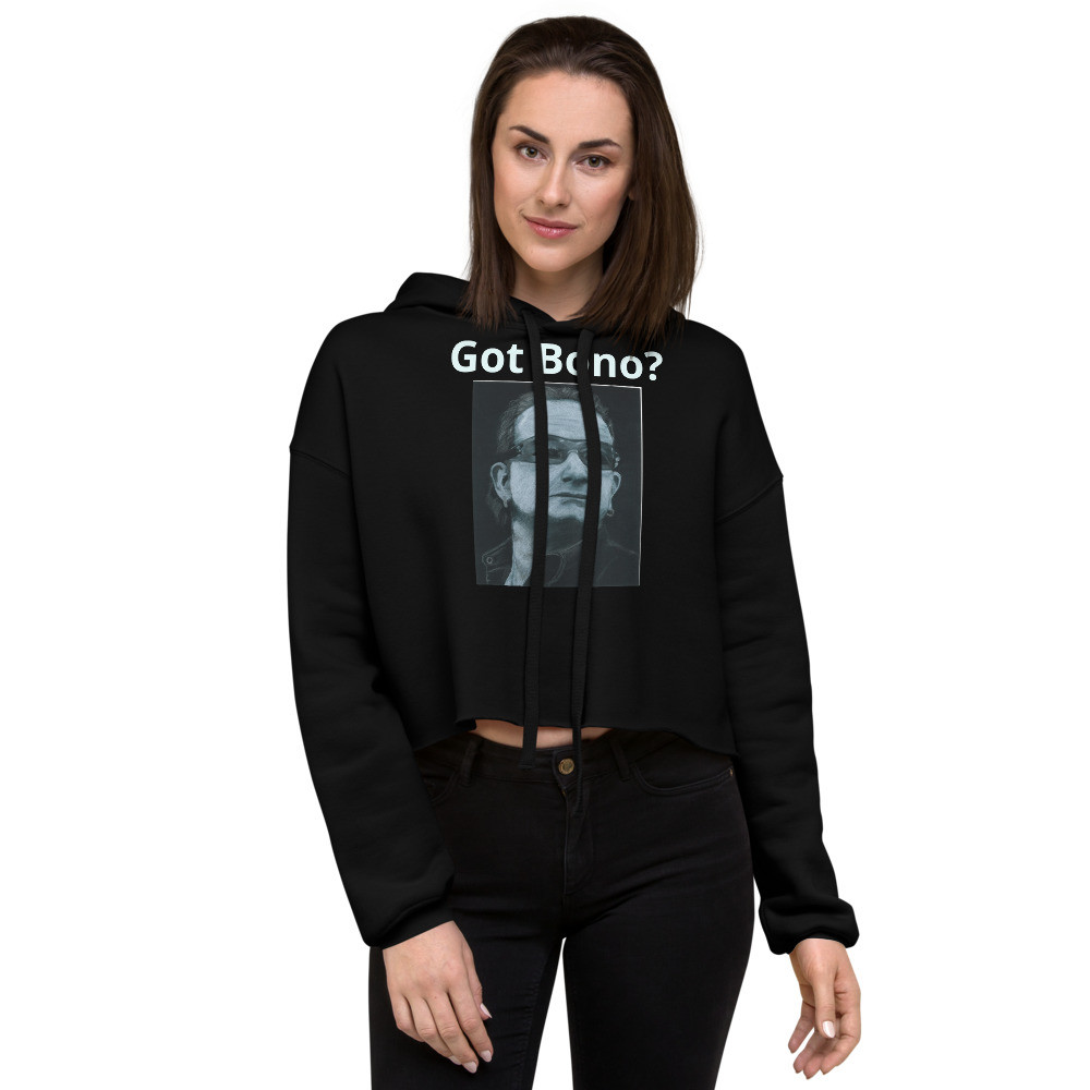 Got Bono? Crop Hoodie