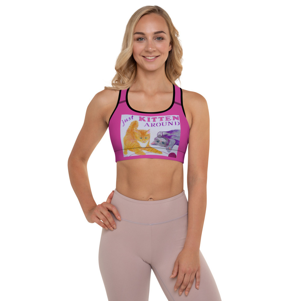Padded Just Kitten Around Sports Bra