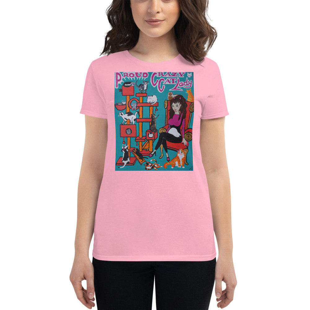 Women's Proud Crazy Cat Lady t-shirt