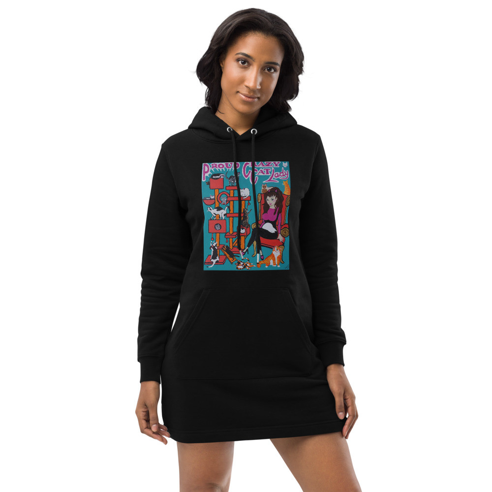 Proud Crazy Cat Lady Hoodie dress