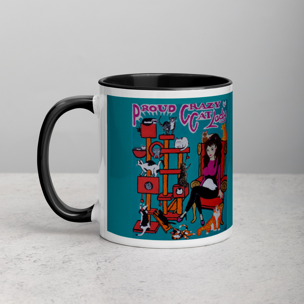 Proud Crazy Cat Lady Mug with Color Inside