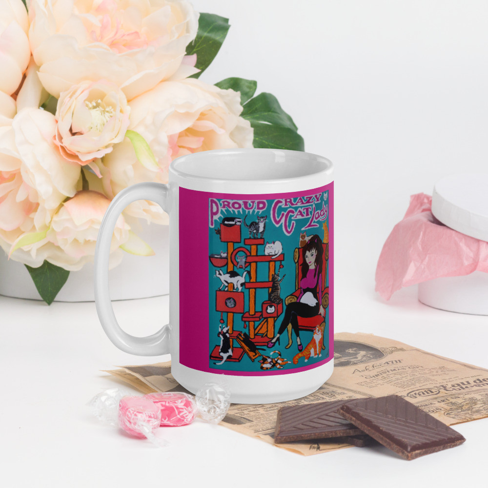 Large 15 oz Proud Crazy Cat Lady Mug