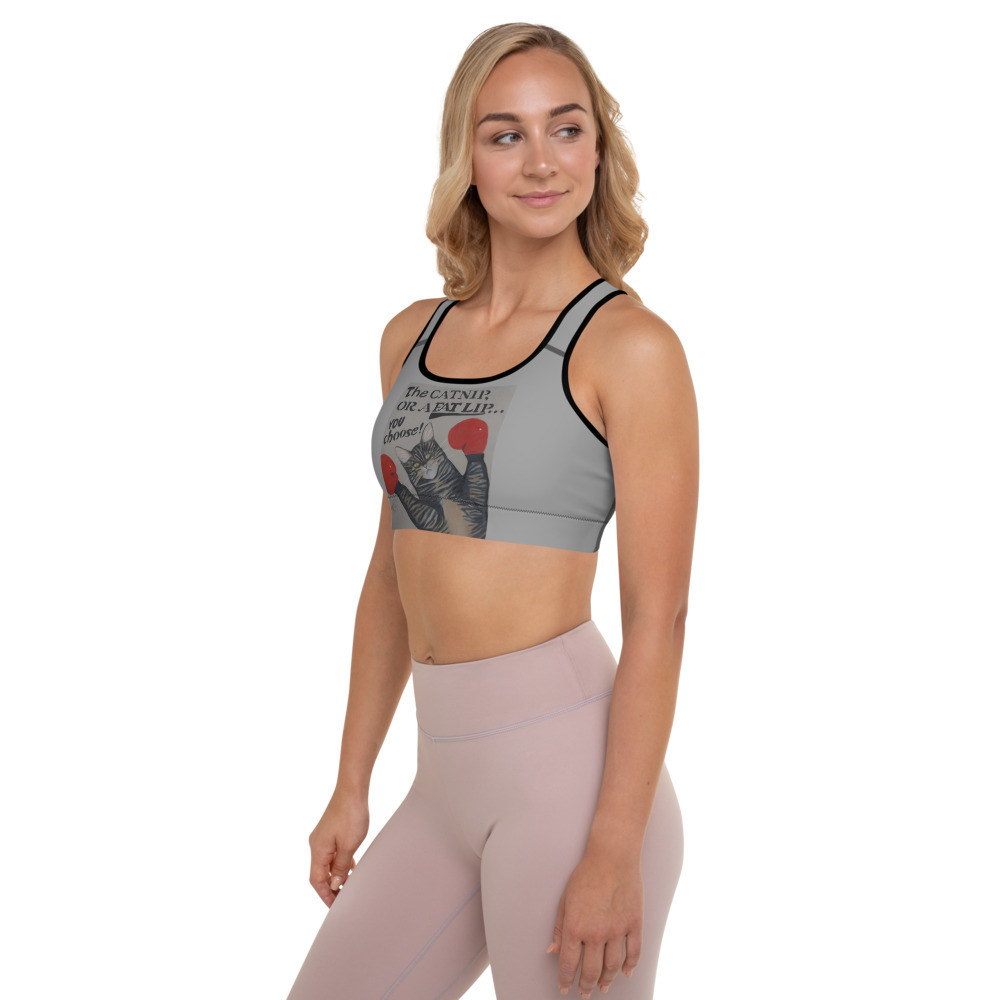 Got Catnip? Padded Sports Bra