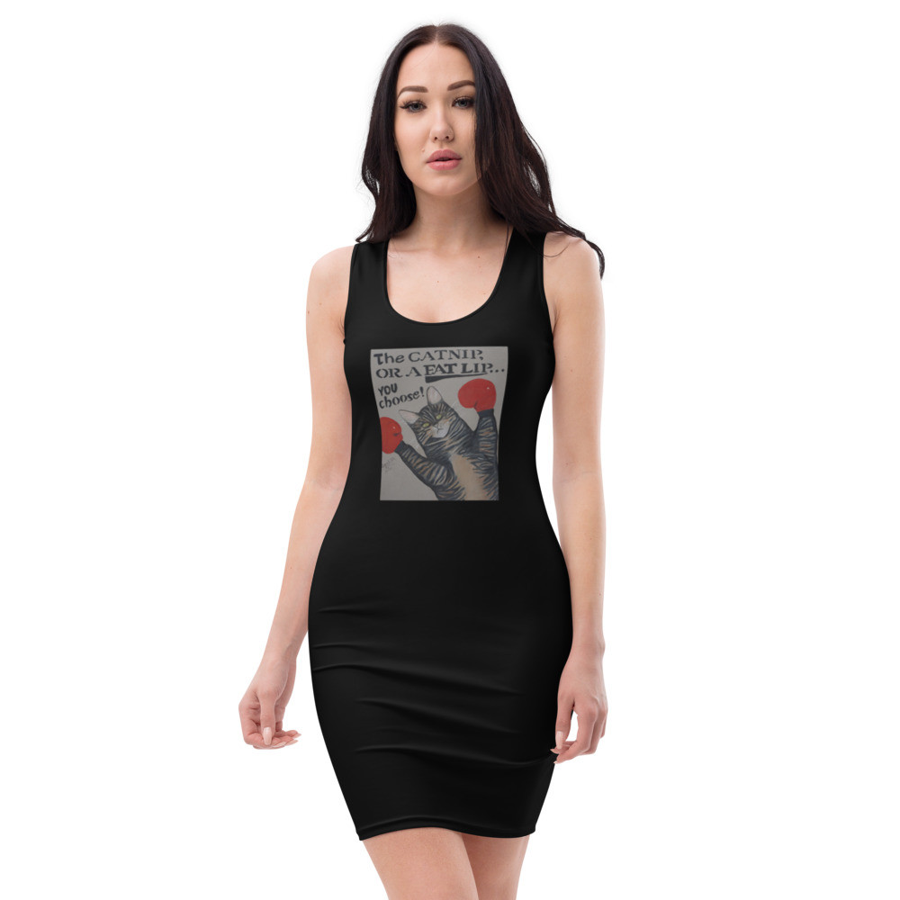 Got Catnip? Fitted Dress